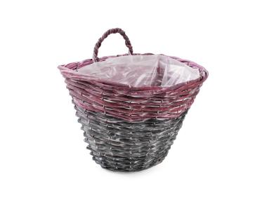 Zdjęcie: Kosz wiklinowy zawieszany na ścianę 28x19x20/27 cm TIN TOURS