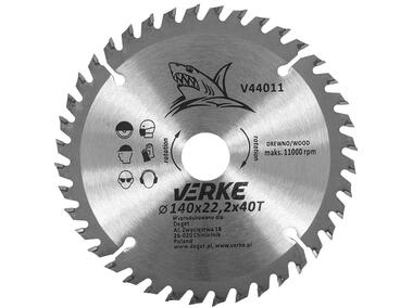 Zdjęcie: Tarcza widiowa 140 mm x 22,2 mm 40T VERKE
