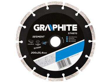 Zdjęcie: Tarcza diamentowa 200 x 25.4 mm, segmentowa GRAPHITE