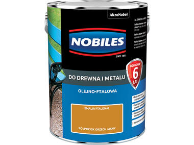 Zdjęcie: Farba ftalowa do drewna i metalu Ftalonal 5 L orzech jasny NOBILES