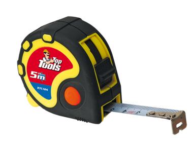 Zdjęcie: Miara zwijana stalowa 5 m x 19 mm TOP TOOLS