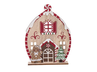 Zdjęcie: Figurka drewniana piernikowy domek 17,5x4x22,5 cm dekor A ALTOMDESIGN