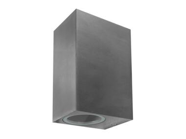 Zdjęcie: Kinkiet ogrodowy aluminiowy Boston 2xGU10 prostokątny góra-dół satynowy brush POLUX