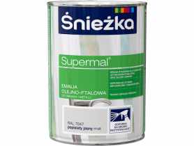 Emalia Supermal matowy popiel jasny R7047 0,8L ŚNIEŻKA
