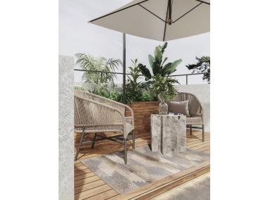 Zdjęcie: Dywan Kemet 80x150 cm romby szaro-beżowy MULTI-DECOR