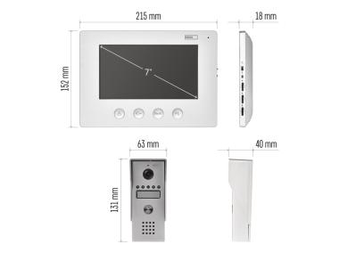 Zdjęcie: Wideodomofon 7" komplet EM-03M 2Wire EMOS