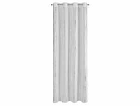 Zasłona Libi 140x250 cm biało-srebrna na przelotkach EUROFIRANY