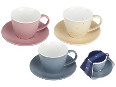 Zdjęcie: Filiżanka i spodek Coffea 220 ml z porcelany New Bone DECOR