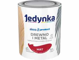 Emalia akrylowa Deco&Protect drewno i metal mat czerwony 0,7 L JEDYNKA