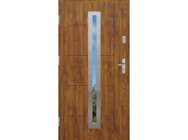 Drzwi zewnętrzne stalowo-drewniane Disting Nicolo 04 Dąb złoty 90 cm lewe KR CENTER