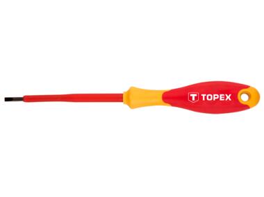 Zdjęcie: Wkrętak płaski 1000V, 3.0 x 100 mm, CrMo TOPEX