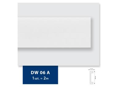 Zdjęcie: Listwa ścienna z polimeru HD 2 m DW06A biała 6x1,6 cm DMS