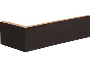 Zdjęcie: Płytka klinkierowa kątowa 120/250x65x10 mm wulkaniczna czerń gatunek I KING KLINKER