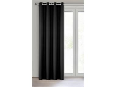 Zdjęcie: Zasłona gotowa Rita 140x250 cm czarny EUROFIRANY