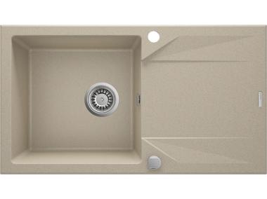 Zlewozmywak Evora piaskowy granit 1K Z/O 780x440x193, space saver DEANTE