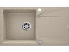 Zlewozmywak Evora piaskowy granit 1K Z/O 780x440x193, space saver DEANTE