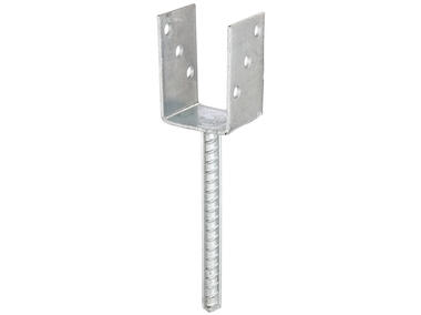 Zdjęcie: Wspornik słupa forma U stal żebrowana 71x104/4 mm ALBERTS