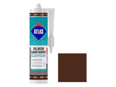 Zdjęcie: Silikon sanitarny elastyczny 209 kasztanowy 280 ml ATLAS