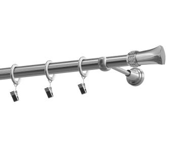Zdjęcie: Karnisz pojedynczy 19 mm Diament nikiel 160 cm GARDINIA