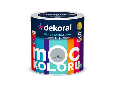 Zdjęcie: Farba lateksowa Moc Koloru szary klasyczny 2,5 L DEKORAL
