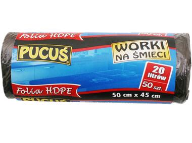 Zdjęcie: Worki na śmieci HDP 20 L -50 szt. PUCUŚ