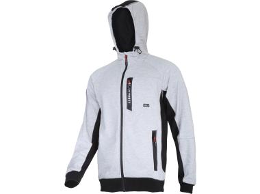 Zdjęcie: Bluza z kapturem i suwakiem szaro-czarna, 2XL, CE, LAHTI PRO