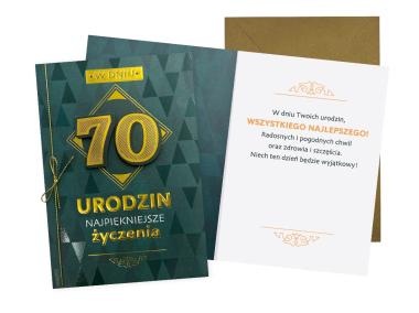 Zdjęcie: Karnet DK-1123 Urodziny 70 - cyfry, męskie KUKARTKA