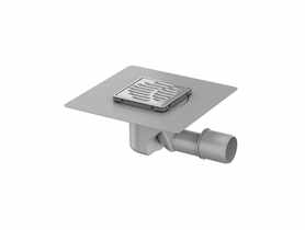 Wpust 105x105 z kołnierzem, odpływ poziomy  DN=40/50, h=104 mm MG Gully ACO