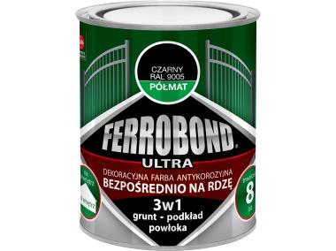 Zdjęcie: Farba antykorozyjna Ferrobond Ultra Mat czarny 0,7L JURGA