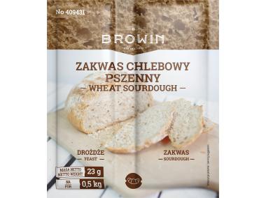 Zdjęcie: Zakwas chlebowy pszenny z drożdżami 23 g BROWIN