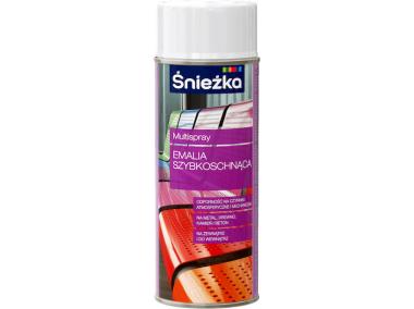 Zdjęcie: Multispray emalia szybkoschnąca biały połysk 9010 400ml ŚNIEŻKA