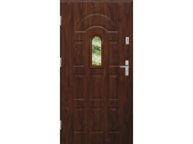 Drzwi zewnętrzne stalowo-drewniane Disting Fedora 02 Orzech 90 cm lewe KR CENTER