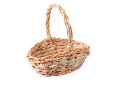 Zdjęcie: Koszyk wiklinowy z hiacynta wodnego 24x18x7,5/10/25 cm owalny TIN TOURS