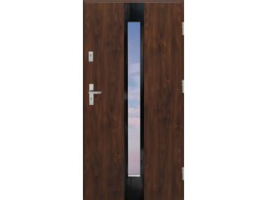 Drzwi zewnętrzne stalowo-drewniane Disting Olivio Glass 02 Orzech 100 cm prawe KR CENTER