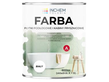 Zdjęcie: Farba Płytki podłogowe kabiny prysznicowe, biały, zestaw 800 ml INCHEM POLONIA