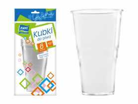 Kubki do piwa jednorazowe 400 ml  - 6 szt. RAVI