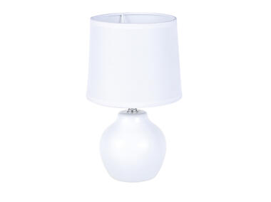Lampa stołowa z podstawą ceramiczną 15x25 cm biała ALTOMDESIGN