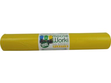 Zdjęcie: Worki na śmieci 120 L - 25 szt. żółte CLEAN MASTER