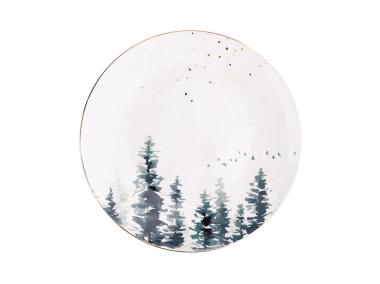 Zdjęcie: Talerz deserowy Misty Forest 20 cm biały dekoracja las ALTOMDESIGN