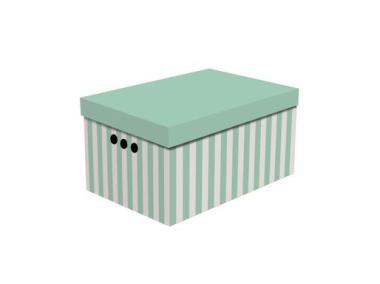 Zdjęcie: Pudło A4 Paski zielone 2 szt. 25x18x33 cm BERTONI