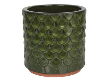 Zdjęcie: Donica ceramika szkliwiona Cylinder 28x25 cm zieleń CERMAX