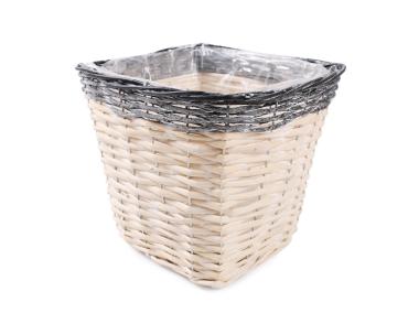 Zdjęcie: Osłonka wiklinowa na doniczkę 22x22x21 cm TIN TOURS