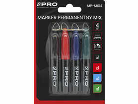 Marker permanentny mix blister 4 sztuki PRO FACHMAYER