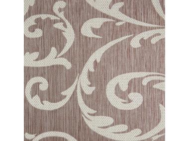 Zdjęcie: Zasłona Floral 140x250 cm brązowa na przelotkach EUROFIRANY