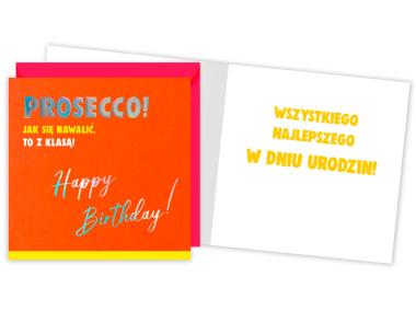 Zdjęcie: Karnet QR-009 Urodziny - prosecco KUKARTKA