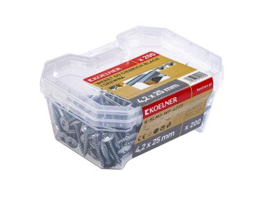 Zdjęcie: Wkręt do cienkich blach i drewna 4,2x25 mm, 200 sztuk KOELNER