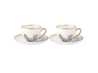 Zdjęcie: Filiżanki 200 ml ze spodkami 15,5 cm paradise nbc komplet 2 szt. ALTOMDESIGN