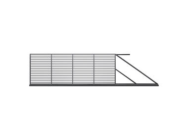 Brama przesuwna Otylia 4x1,5 m stal ocynk+ral7016 struktura prawa POLBRAM