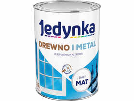Emalia olejno-alkidowa drewno i metal biały 0,9 L mat JEDYNKA