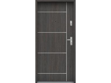 Zdjęcie: Drzwi wejściowe do mieszkań Bastion A-65 Wenge deska 80 cm lewe OSPŁ KR CENTER